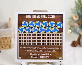 Personalized Volleyball Coach Gift: Team Signature Sign