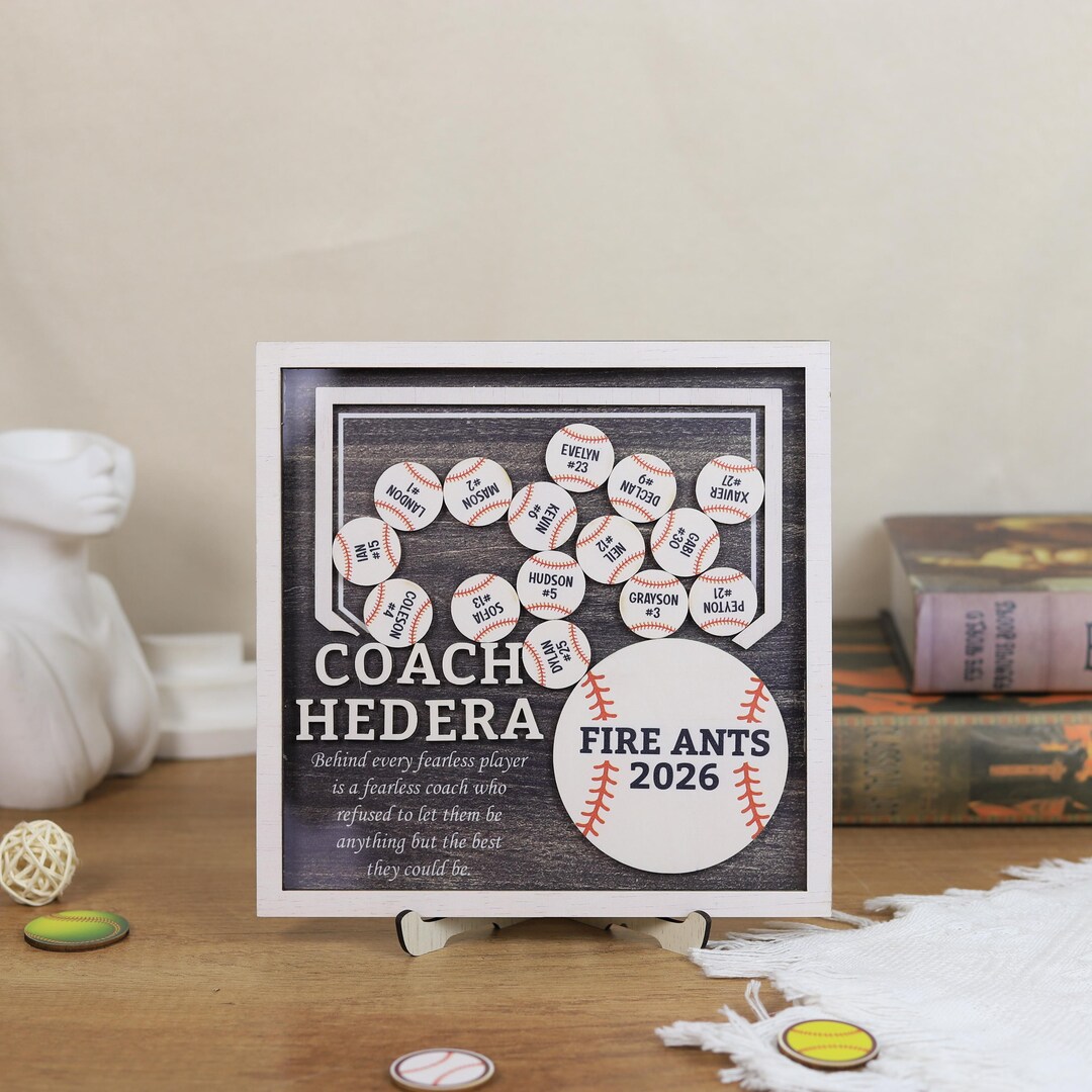 Baseball Coach Appreciation Shaker Gift, Personalized Team Thank You ...