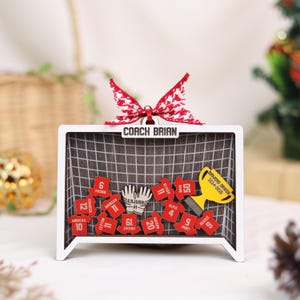 Personalized Soccer Coach Goal Shaker Ornament, Coach Appreciation Gift, Custom Goalkeeper Ornaments, Soccer Team Gift Custom Jersey Name