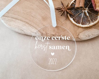 Eerste Kerst Samen | Gepersonaliseerd Cadeau Kerst | First Christmas Together Ornament | Christmas Ornaments | NL & ENG