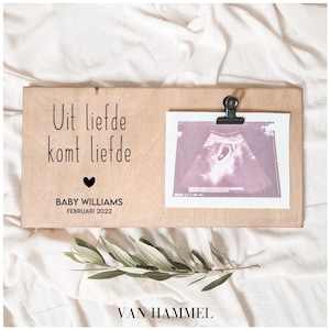 Ankündigung der Schwangerschaft | Echo-Board-| Ankündigung der Schwangerschaft | Schwangere | Personalisierte Geschenk-| Aus der Liebe kommt die Liebe