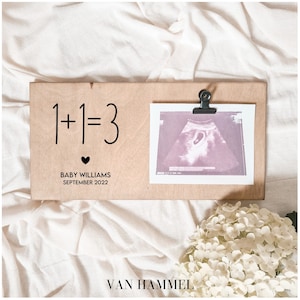 Pregnancy Announcement | Echo shelf | Announce Pregnancy | Pregnant | Personalized Gift | 1+1=3