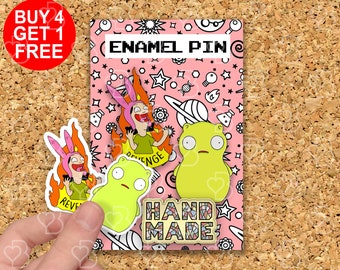 Louise Belcher Revenge Meme Enamel Pins Anime Meme Gift Funny Lapel Pin Cute Anime Pins Cute Bag Pins Kawaii Animal Pin Enamel Pins Set