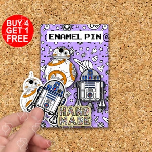 R2D2 Droid Space Enamel Pins Backpack Pins Funny Kawaii Anime Enamel Pin Lapel Pin Jacket Cartoon Enamel Pin Set Enamel Pin Set Cute