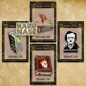Books Dragon Enamel Pin Cute Enamel Pin Set Books Enamel Pin Literary Lovers Gift Quote Enamel Pin Collar Enamel Pins Bag Pins Kawaii