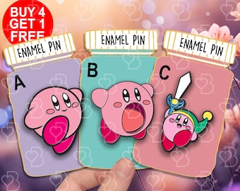 Kirby Geschenke Emaille Pins Geschenk Set Kirby Geschenke Emaille Pin Set Lustige Kawaii Tier Pin Jacke Emaille Pin Emaille Pin Cartoon Sets Emaille Pin
