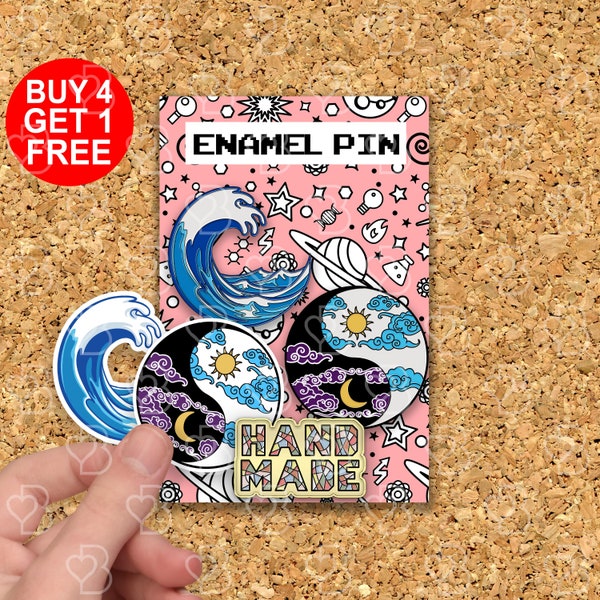 Yin Yang Moon Pin Astrology Moon Gifts Funny Pins For Backpack Kawaii Backpack Pin Jacket Enamel Pins Funny Cartoon Pin Enamel Pin Set Anime