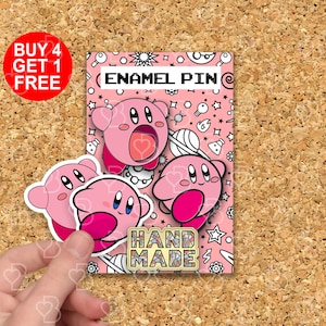 Kirby Kawaii Gaming Enamel Pins Kirby Cute Gifts Funny Lapel Pin Cute Bag Pins Backpacks Enamel Pin Enamel Pins Anime Enamel Pins Set