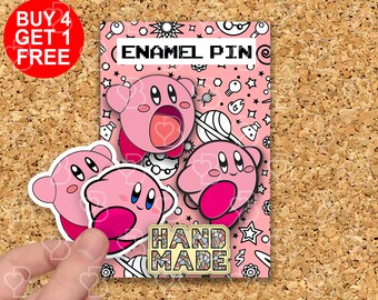 Kirby Kawaii Gaming Emaille Pins Kirby Niedliche Geschenke Lustige Anstecknadel Niedliche Tasche Pins Rucksäcke Emaille Pin Emaille Pins Anime Emaille Pins Set
