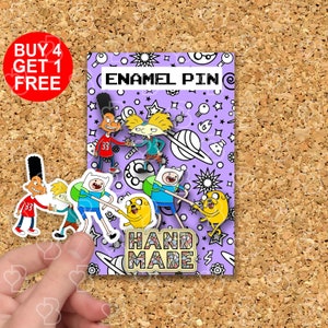 Friends Finn The Human Dog Pin Cartoon Lovers Gifts Funny Pins Enamel Kawaii Pins Set Jacket Enamel Pins Funny Cartoon Pin Pin Set Funny