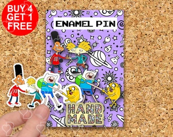 Friends Finn The Human Dog Pin Cartoon Lovers Gifts Funny Pins Enamel Kawaii Pins Set Jacket Enamel Pins Funny Cartoon Pin Pin Set Funny