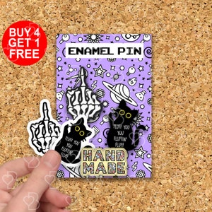 Épingles en émail doigt du milieu punk gothique punk cadeau épinglette drôle épinglette mignonne pour ses sacs à dos épingle en émail Jeans épingle en émail coffret cadeau épingle en émail
