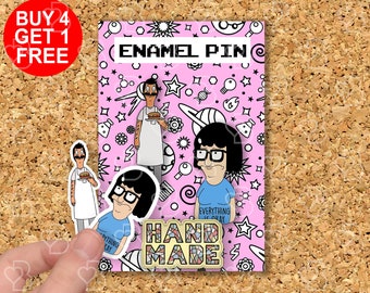 Bob Belcher Funny Enamel Pin Anime Gift For Boys Anime Lapel Pins Kawaii Enamel Pin Bags Enamel Pins Funny Cartoon Pin Cute Pins Set