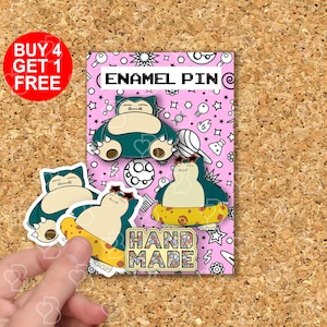 Snorlax Animal Enamel Pins Anime Lovers Gift Funny Anime Pins Backpack Pins Cute Jeans Enamel Pin Funny Animal Pin Kawaii Pins Set