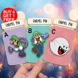Super Mario Luigi Game Enamel Pins Gift Set Gaming Gift For Her Enamel Pins Funny Backpack Lapel Pin Anime Pins Badges Cute Enamel Pins Set
