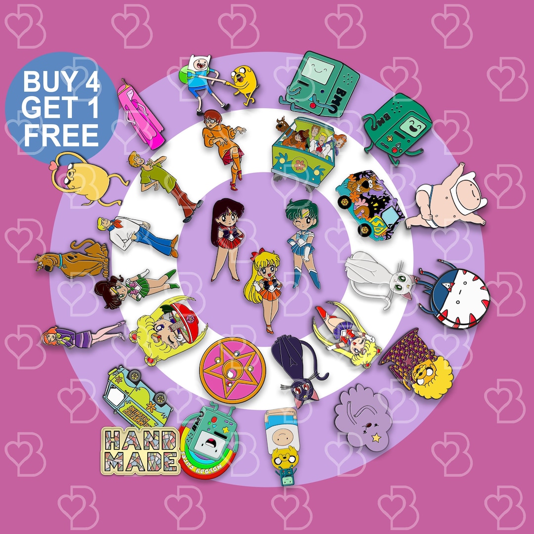Finn Jake Bmo Anime Enamel Pin Set Anime Gift Set Cute Anime Pins ...
