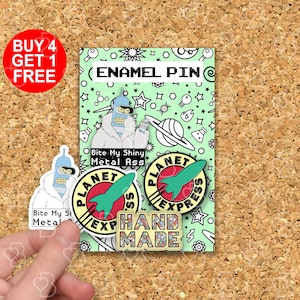 Pin de esmalte de robot cyborg de Bender, regalo de meme de anime, pin de esmalte divertido, lindos pines para mochilas, pines para jeans, pines de solapa de anime, juego de pines de esmalte