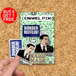 Dunder Mifflin The Office Pin Michael Scott Gift Kawaii Lapel Pin Hard Enamel Pin Cute Backpack Enamel Pin Enamel Pin Set Anime