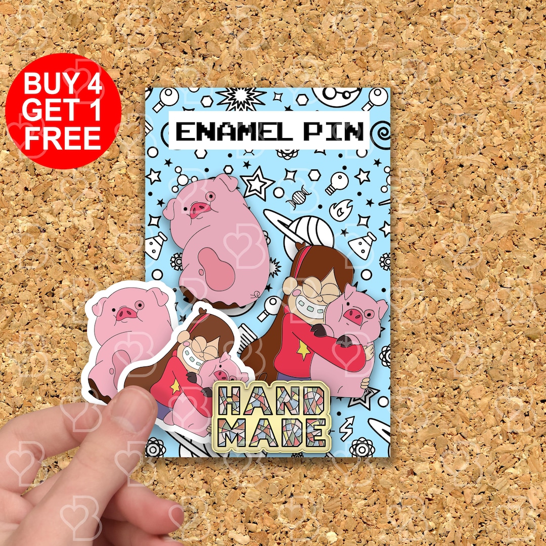 Gravity Falls Waddles Animal Enamel Pins Anime Pet Gift Funny Lapel Pin ...