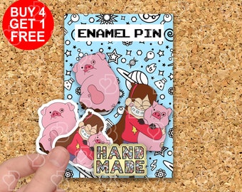 Gravity Falls Waddles Animal Enamel Pins Anime Pet Gift Funny Lapel Pin Cute Anime Pins Backpacks Enamel Pin Enamel Pin Gift Set