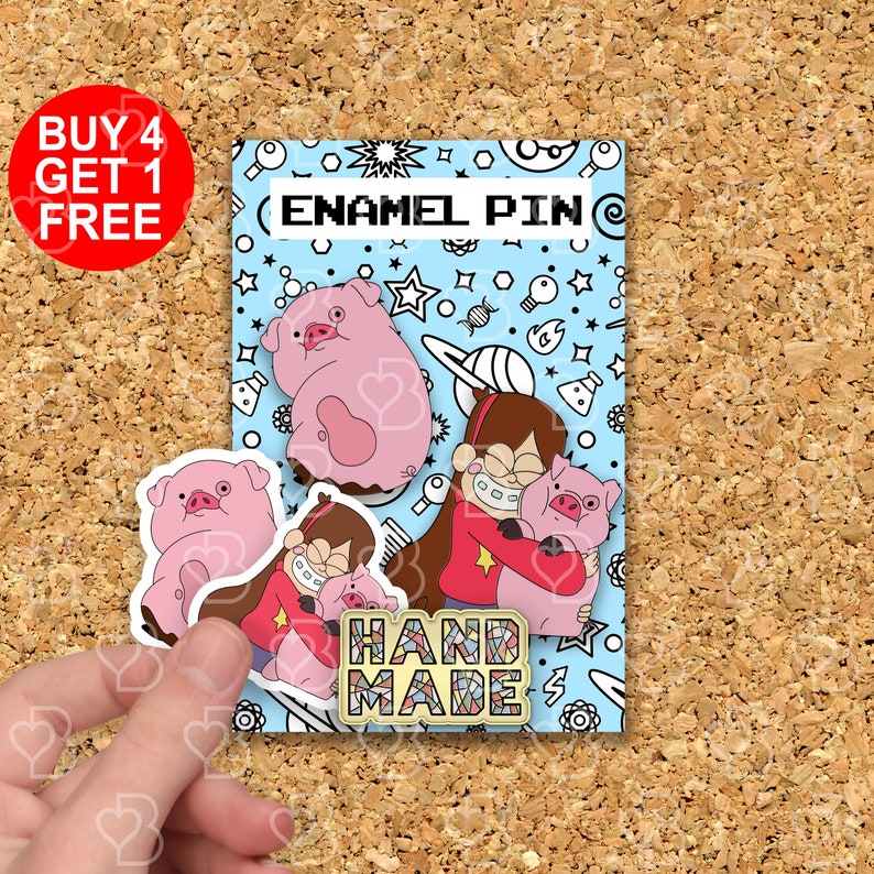 Gravity Falls Waddles Animal Enamel Pins Anime Pet Gift Funny Lapel Pin ...