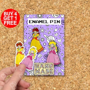 Super Mario Princess Daisy Enamel Pin Aesthetic Fun Gaming Gifts Cute Enamel Pins Set Kawaii Backpack Pins Anime Lapel Pins Anime Pin Set