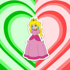 Prinzessin Peach Spiel Sublimationsdatei Super Mario Cute Png-Datei Clipart Digital Download