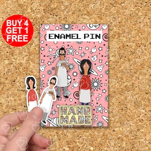 Bob Belcher Funny Pin Bob Burgers Gifts Funny Lapel Pin Hard Enamel Pin Cute Backpack Enamel Pin Funny Anime Pins Enamel Pin Set Anime