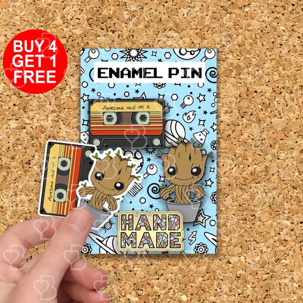 Awesome Mix Mixtape Movies Pin Movie Lovers Gifts Birthday Funny Pin Enamel Pin Set Cute Jeans Enamel Pins Kawaii Animal Pin Sets Enamel Pin