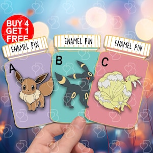 Eevee Pin Monster Enamel Pins Gift Set Anime Gift For Boys Funny Pins Cute Kawaii Pin Enamel Cartoon Enamel Pin Set Kawaii Pin Set