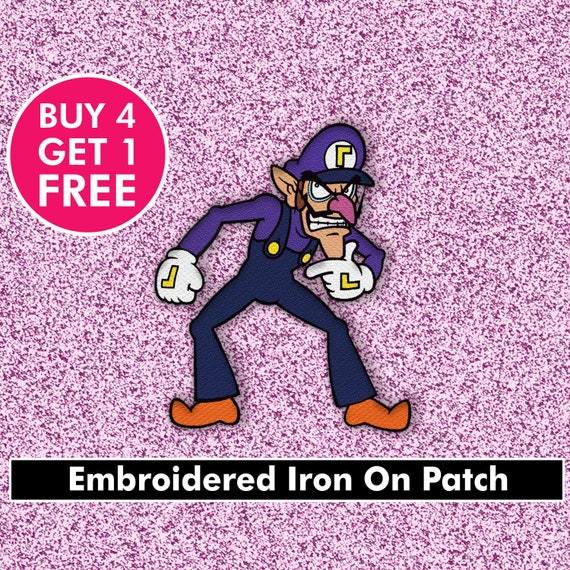 Cool Waluigi Patch Super Mario Anime Patches Iron on Patch