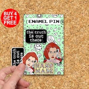 Épinglettes émaillées spatiales X-Files cadeau pour amoureux