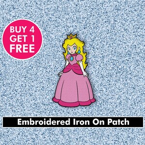 Mario and Princess Patch Mario Brothers Inspired Video Game Iron, Chris  Alicia Vintage