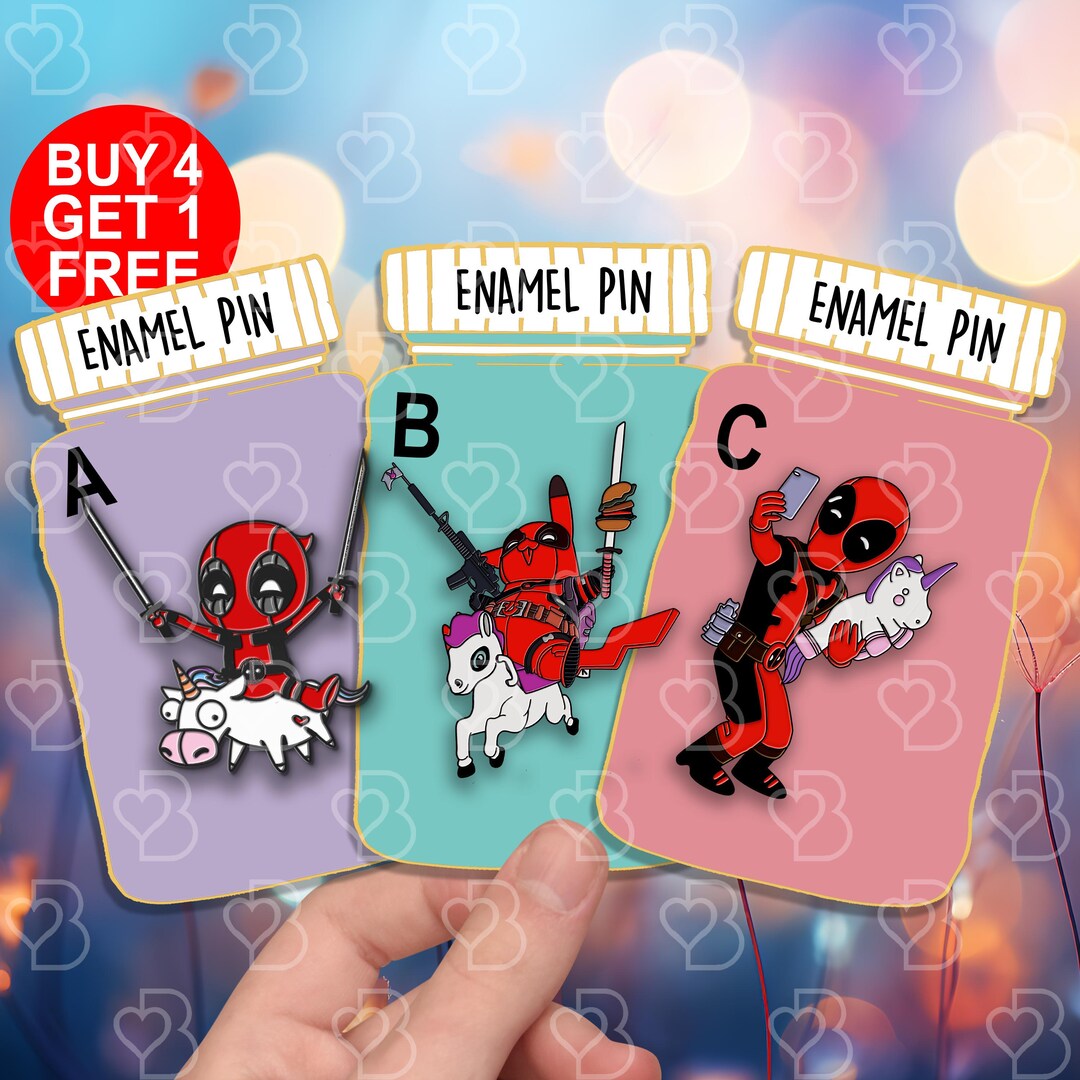Deadpool Meme Enamel Pins Gift Set Anime Friend Gift Cute Funny Pins ...