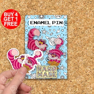Cheshire Cat Cat Pin Books Enamel Pin Books Lovers Gifts Funny Pins For Backpack Anime Kawaii Pin Funny Cartoon Pin Set Enamel Pin