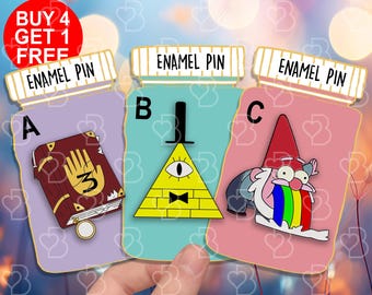Gravity Falls Wizard Enamel Pins Gift Set Anime Friend Gift Enamel Pin Set Funny Kawaii Pin Set Enamel Pin Bag Cartoon Enamel Pin Set