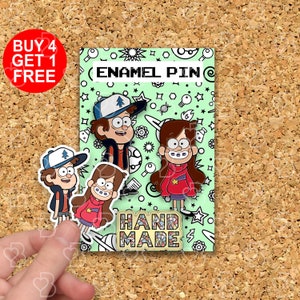 Mabel Pines Anime Pin Mystery Enamel Pins Anime Lovers Gift Enamel Pin Set Funny Kawaii Pin Set Enamel Pin Bag Cartoon Enamel Pin Set