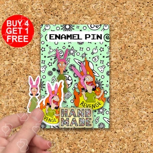 Louise Belcher Revenge Meme Enamel Pins Bobs Burger Gifts Funny Enamel Pin Backpack Pins Cute Funny Anime Pins Enamel Pin Gift Set
