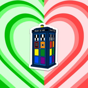 LGBT Słodki plik sublimacji Rainbow Police Box Kawaii Png plik Clipart cyfrowe pobieranie