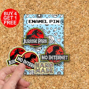Jurassic Park Dinosaurs Pin Cool Dinosaur Gift Kawaii Backpack Pin Enamel Pin Bag Cute Cartoon Animal Pin Kawaii Pins Set