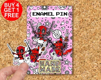 Deadpool Superhero Meme Enamel Pins Anime Meme Gift Cute Funny Pins Kawaii Animal Pins Jacket Enamel Pin Collar Enamel Pins Lapel Pin Set