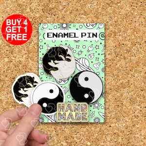 Pin's Yin Yang, loups des bois, cadeau pour les amoureux des loups