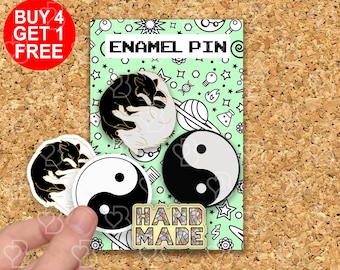 Yin Yang Woodland Wolves Animal Pin Wolf Lovers Gift Cute Funny Animal Pins Kawaii Lapel Pin Collar Enamel Pins Enamel Pin Set Cute