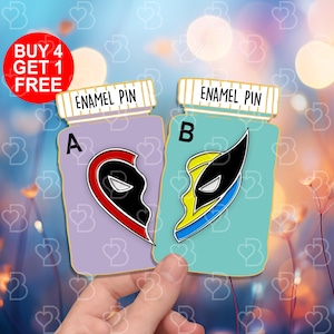 Deadpool Wolverine emaille pins cadeauset Meme emaille pins superhelden cadeau populaire pin grappige pins set jeans emaille pins rugzak pins set