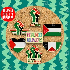 Palestine Flag Flag Pin Enamel Free Palestine Protest Gift Palestine Collar Enamel Pins Jeans Enamel Pins Backpack Pin Set