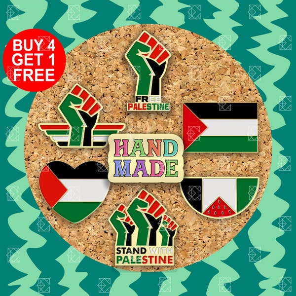 Palestine Flag Flag Pin Enamel Free Palestine Protest Gift Palestine Collar Enamel Pins Jeans Enamel Pins Backpack Pin Set