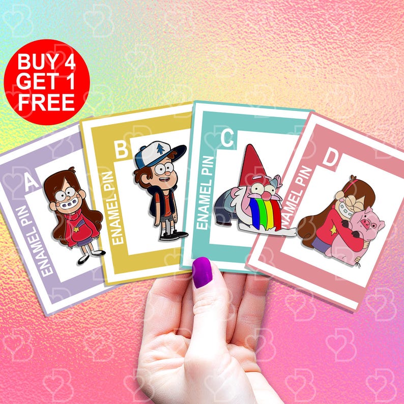 Gravity Falls Anime Enamel Pin Gift Funny Enamel Pin Set Cute Anime ...