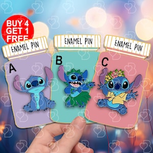 Stitch Ohana Anime Enamel Pin Gift Set Anime Animal Gift Funny Pins Set Cute Pin For Her Backpack Lapel Pin Enamel Pin Cute Set