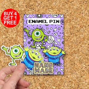 Mike Wazowski Cyclops Monster Enamel Pins Monster Movie Gift Funny Lapel Pin Cute Funny Animal Pins Cute Pins For Backpacks Pin Set Funny