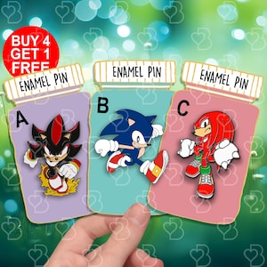 Hedgehog Knuckles Game Enamel Pins Gift Set Gaming Gift For Him Enamel Pin Set Funny Cute Enamel Pins Set Kawaii Backpack Pin Pin Set Funny